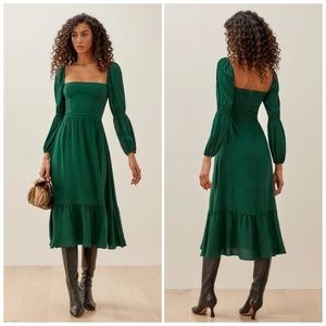 Reformation Mica Dress Emerald Size 2
